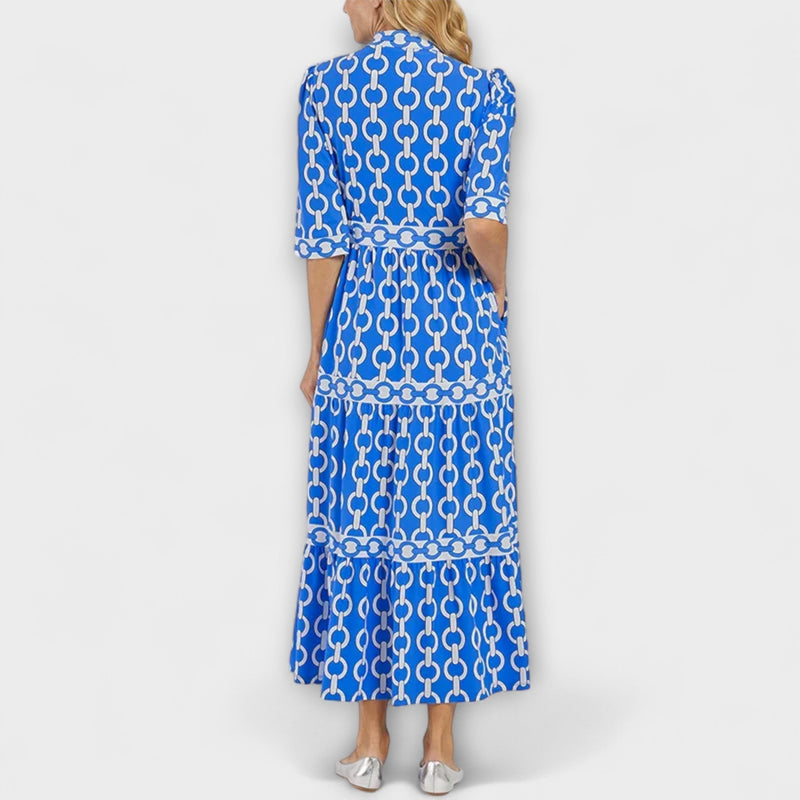 Juliette - Midi Jurk met Kettingpatroon