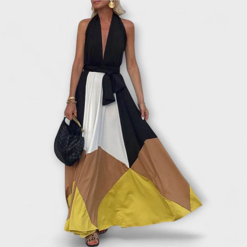 Nava - Lange Jurk met Open Rug
