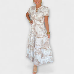 Eliza - Tijdloze Toile Maxi Jurk
