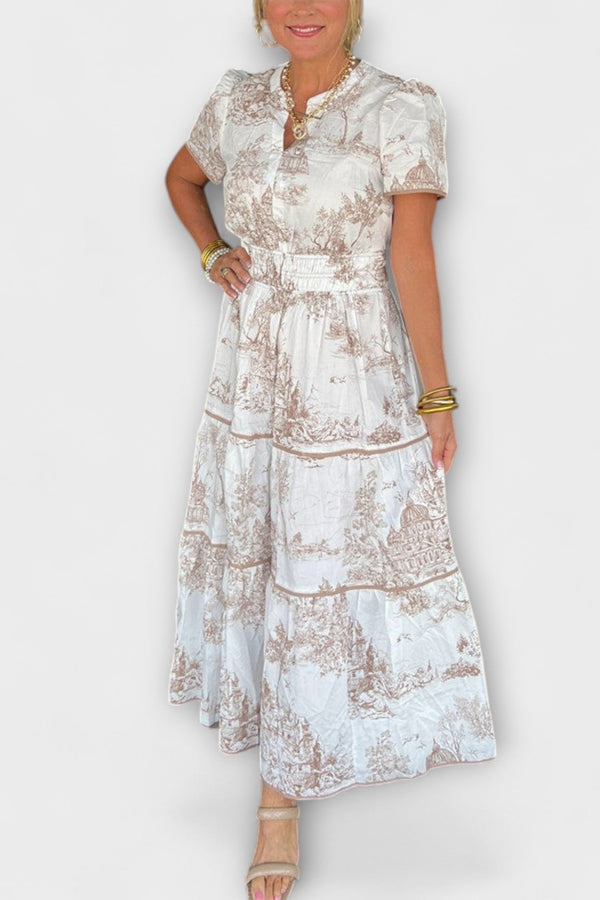 Eliza - Tijdloze Toile Maxi Jurk
