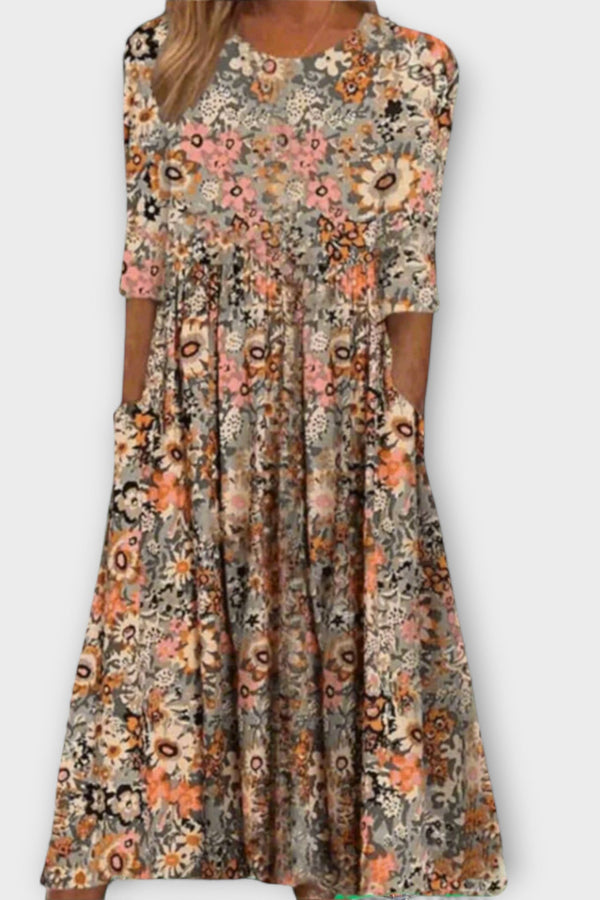 Paula - Elegante Bloemenjurk Gemaakt van Premium Stof