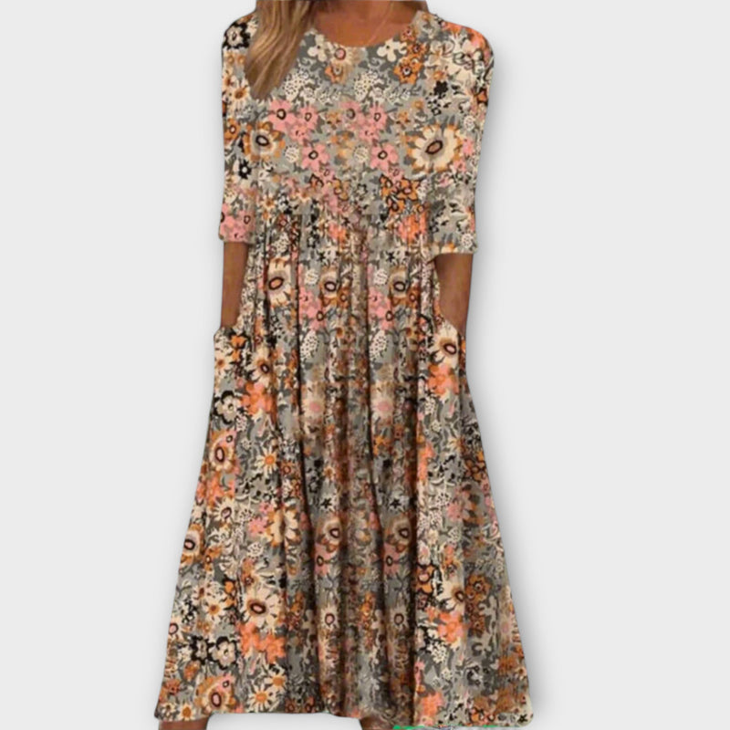 Paula - Elegante Bloemenjurk Gemaakt van Premium Stof