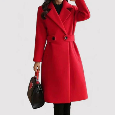 Clara - Wol Coat met Ceintuur