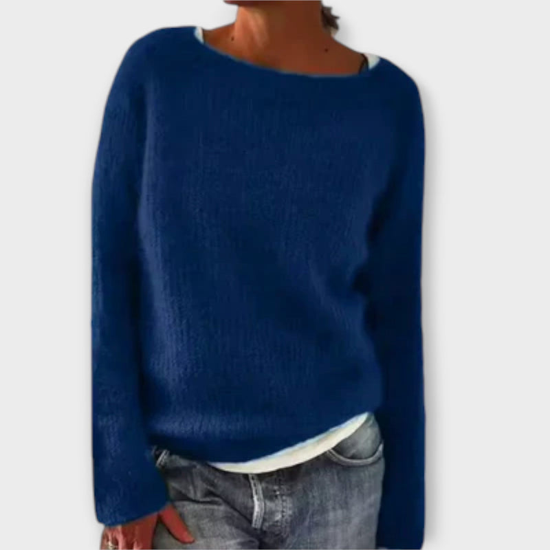 Regine – Effen Kleur Gebreide Trui