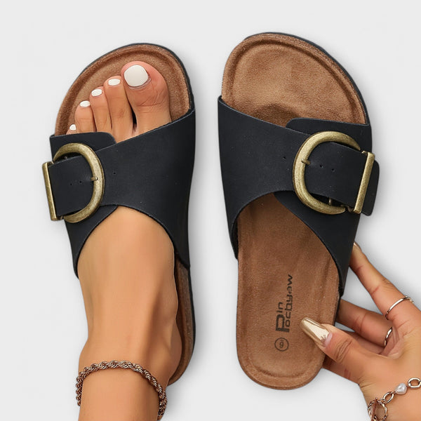 Dames Kurken Sandalen met Gesp Sluiting Ontwerp