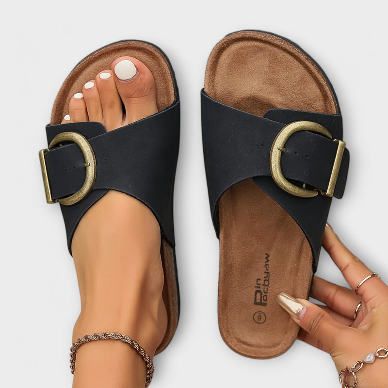 Dames Kurken Sandalen met Gesp Sluiting Ontwerp