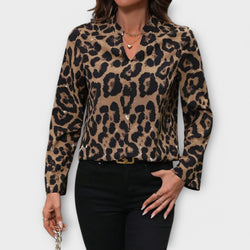 Casual Leo Blouse met Halslijn