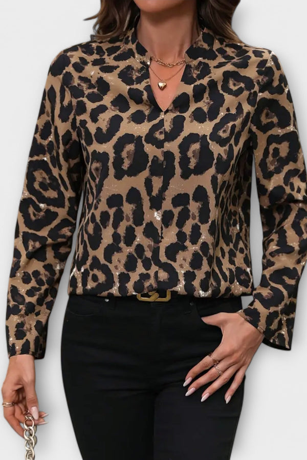 Casual Leo Blouse met Halslijn