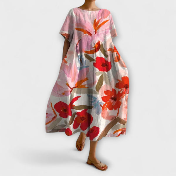 Valentina – Chic Bloemen Viscose Jurk