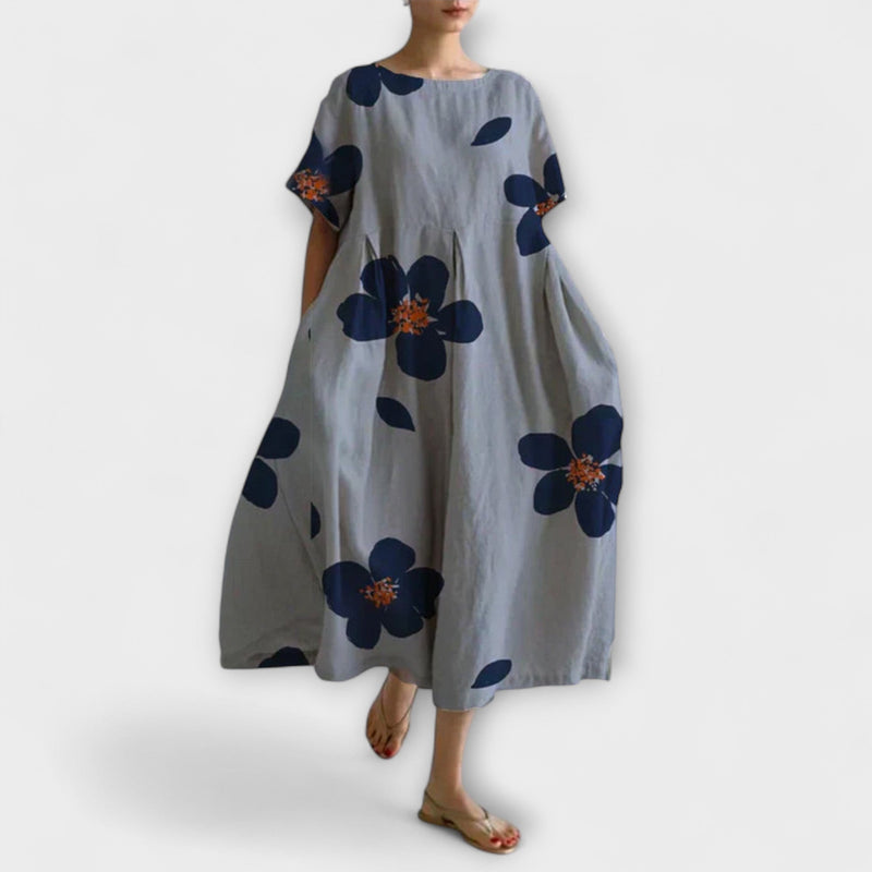 Raffaella – Elegante Bloemenprint Viscose Maxi Jurk