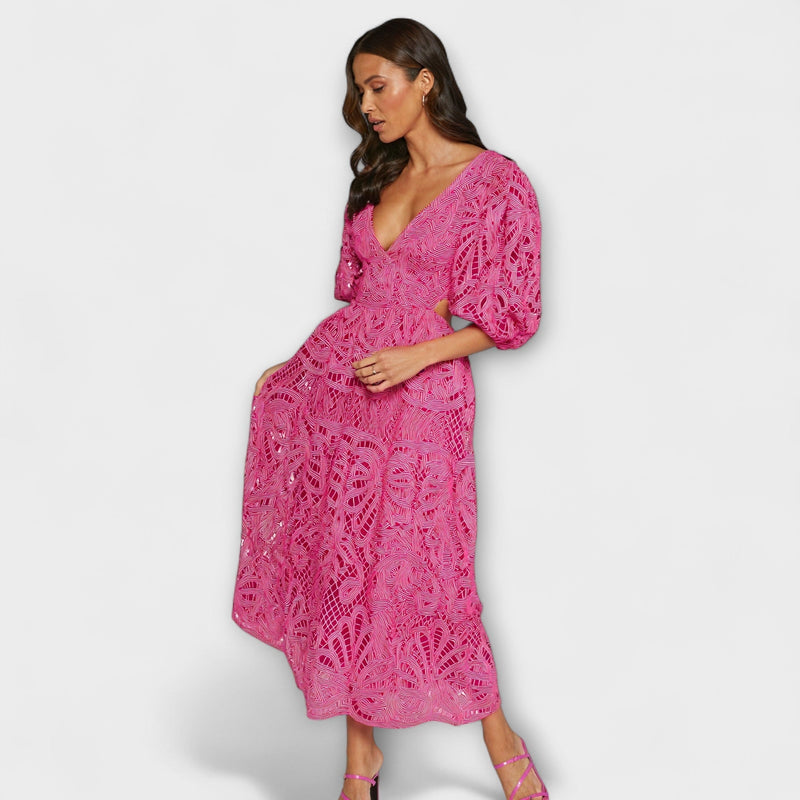 Elegante Jurk met Delicate Details