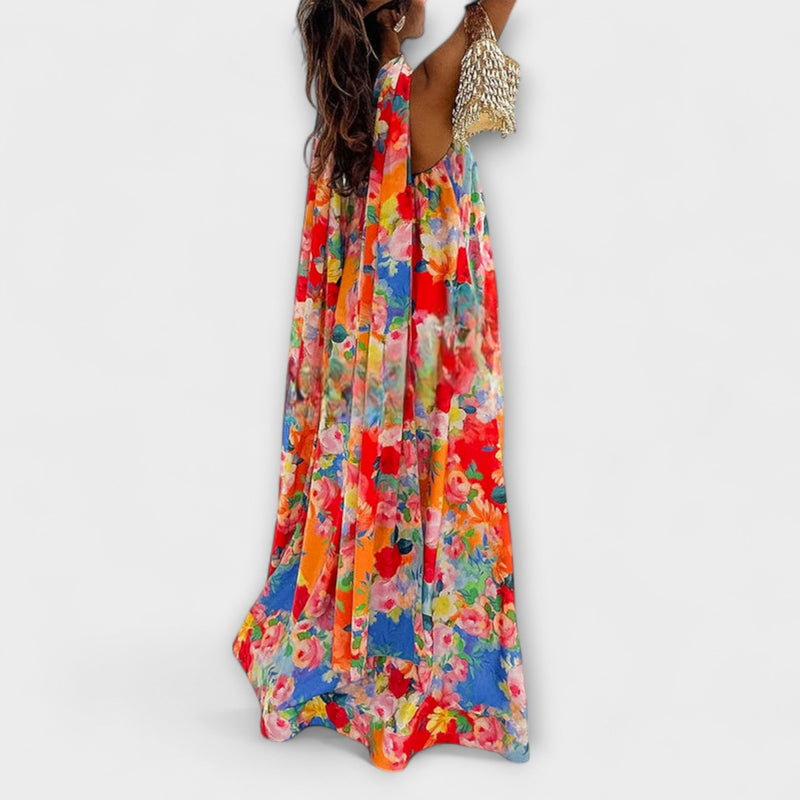 Harlow - Off-Shoulder Bloemen Maxi Jurk