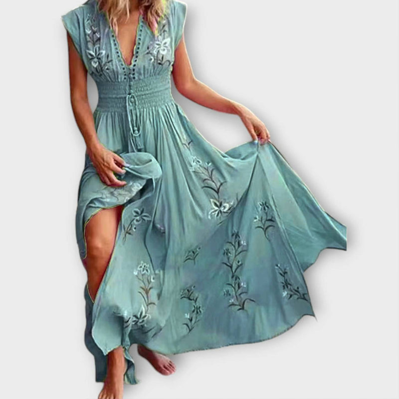 Felizia – Boho Jurk met Betoverende Borduursels