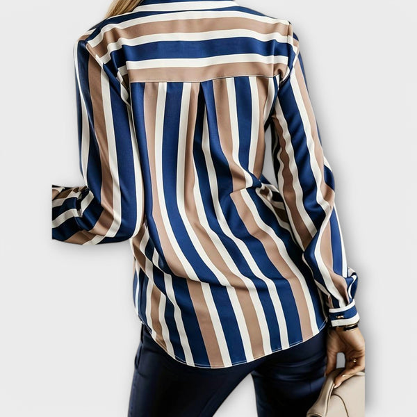 Emily - Casual en Relaxed Gestreepte Blouse