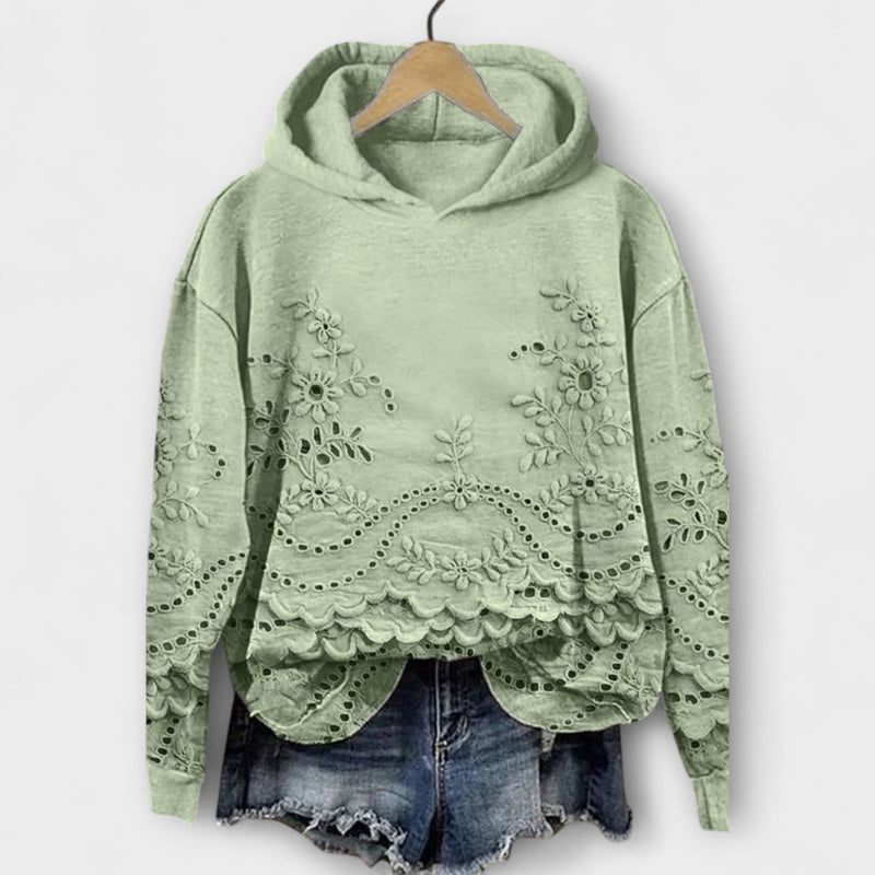 Alessia - Getrimde Hoodie Sweatshirt