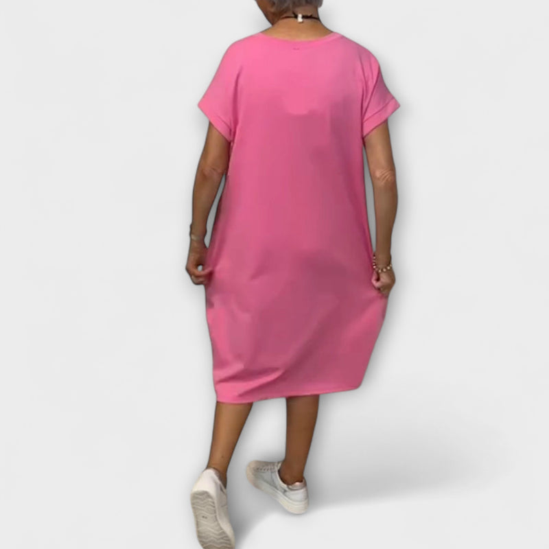 Cleo - Chic Korte Mouwen Jurk