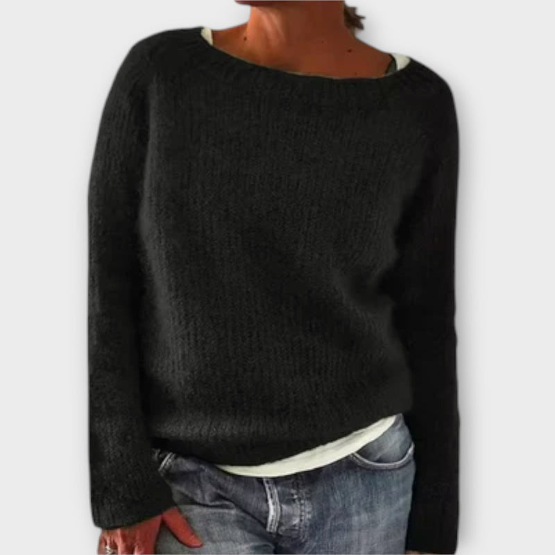 Regine – Effen Kleur Gebreide Trui
