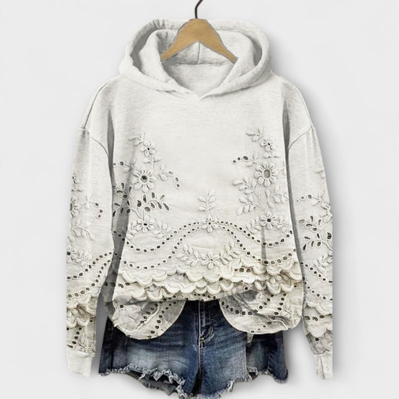 Alessia - Getrimde Hoodie Sweatshirt