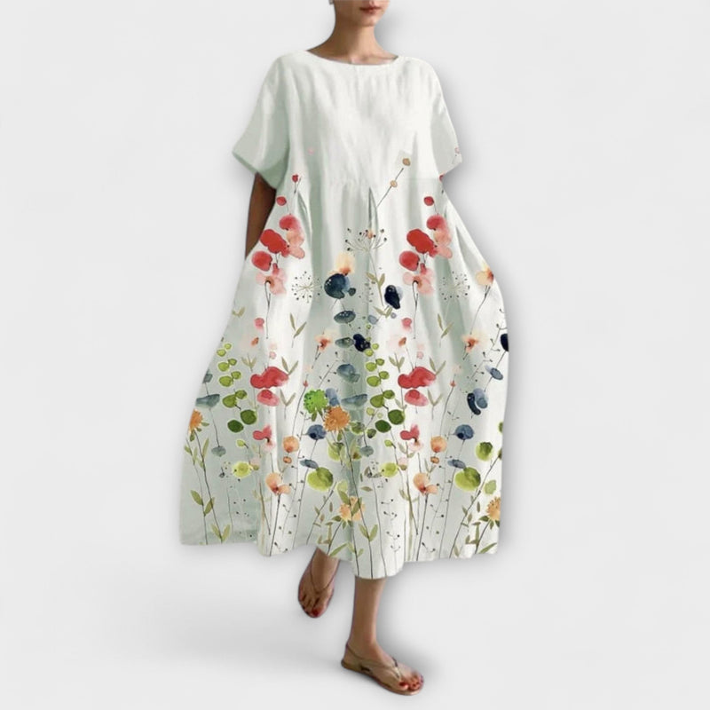 Liliana – Zachte Viscose Bloemenjurk