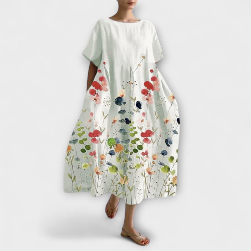 VALENTINA - Flatterende Zomer Bloemenjurk