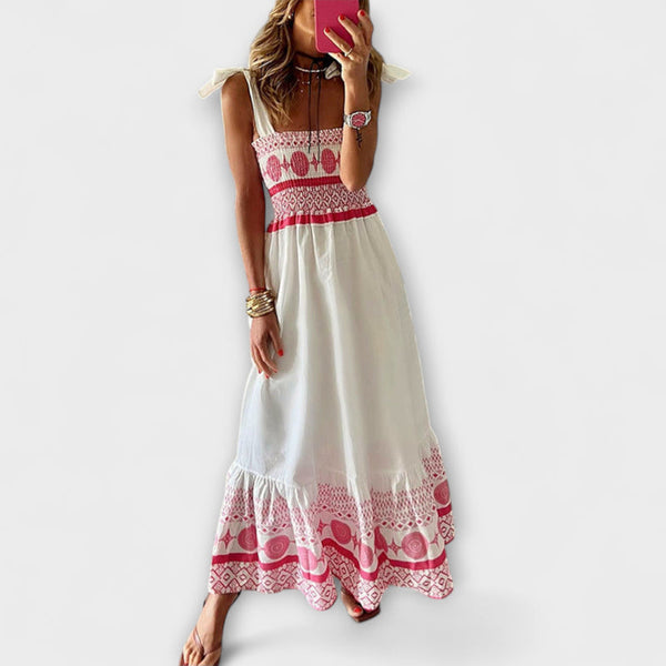 Addison - Laced Up Vierkante Hals Sling Jurk