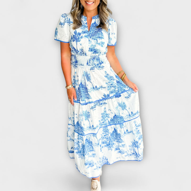 Eliza - Tijdloze Toile Maxi Jurk