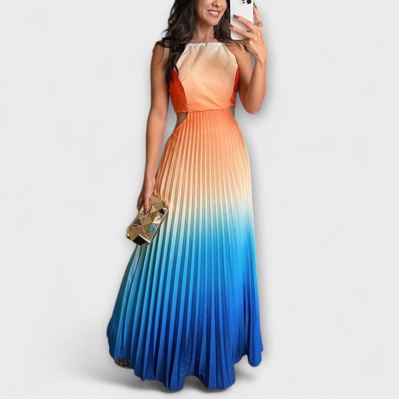 Haven - Stijlvolle Rugloze Tie-Dye Maxi Jurk