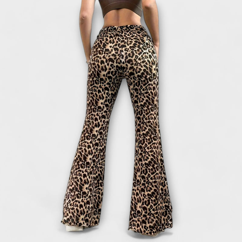 Leopard Bootcut Broek