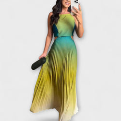 Haven - Stijlvolle Rugloze Tie-Dye Maxi Jurk