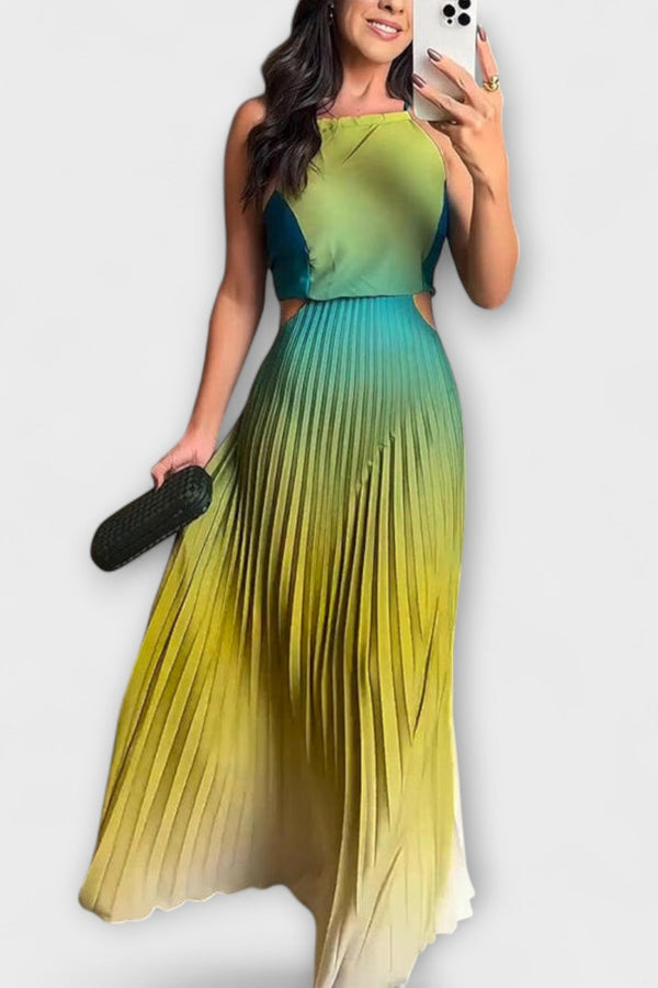 Haven - Stijlvolle Rugloze Tie-Dye Maxi Jurk