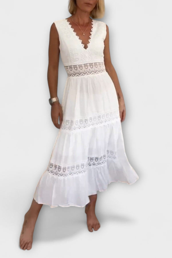 Aurélie - Elegante V-hals Kantjurk
