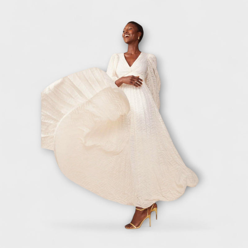 Elsa - Crème Maxi Jurk van Allegory
