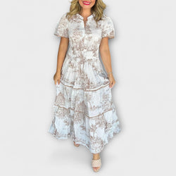 Eliza - Tijdloze Toile Maxi Jurk