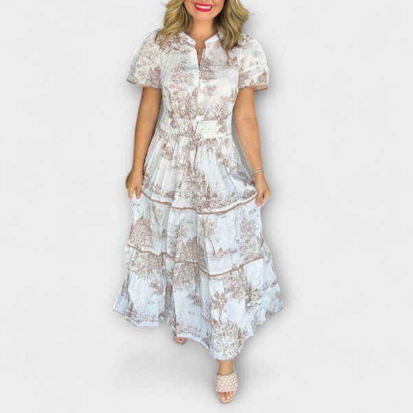 Eliza - Tijdloze Toile Maxi Jurk