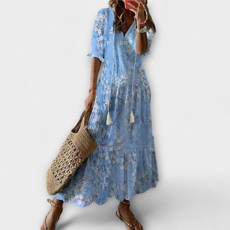 Anna – Vrouwen Bohemian Zomerjurk met Vloeiende Silhouet