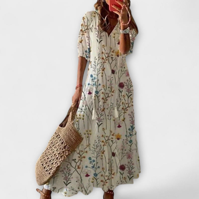 Anna – Vrouwen Bohemian Zomerjurk met Vloeiende Silhouet