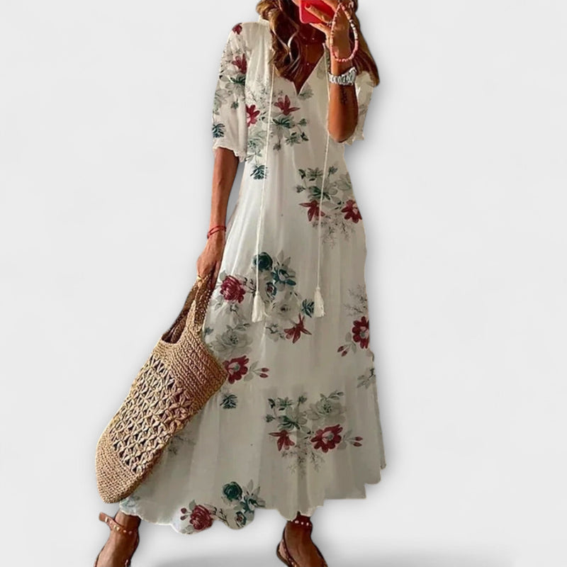 Anna – Vrouwen Bohemian Zomerjurk met Vloeiende Silhouet