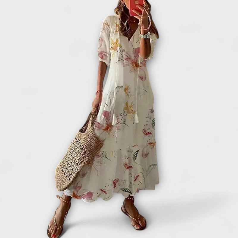 Anna – Vrouwen Bohemian Zomerjurk met Vloeiende Silhouet