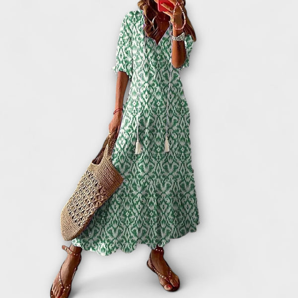 Anna – Vrouwen Bohemian Zomerjurk met Vloeiende Silhouet