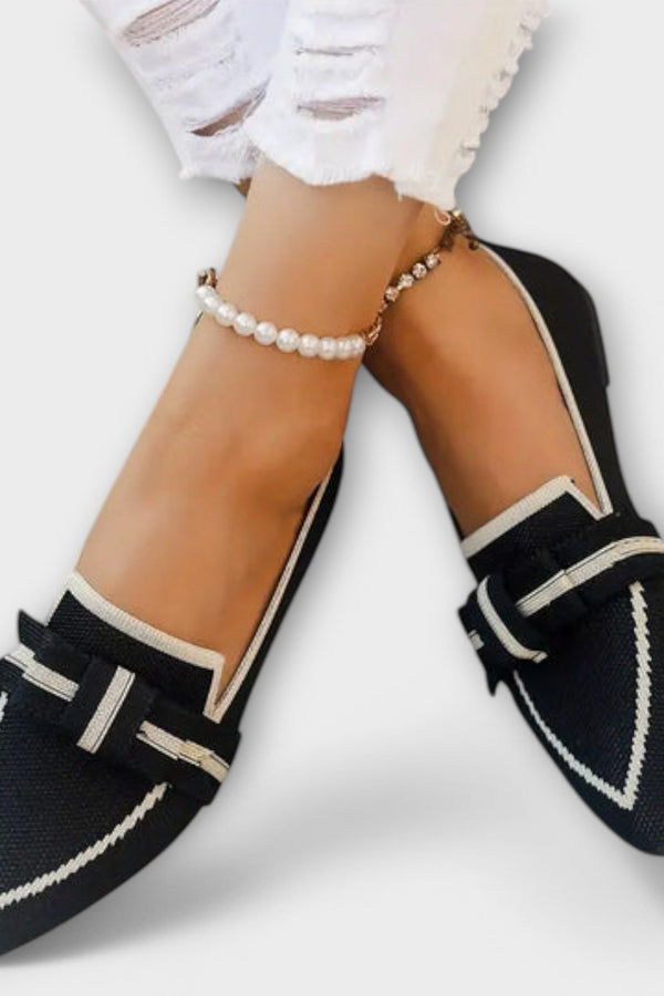 Vrouwelijke Platte Schoenen met Geknoopt Ontwerp