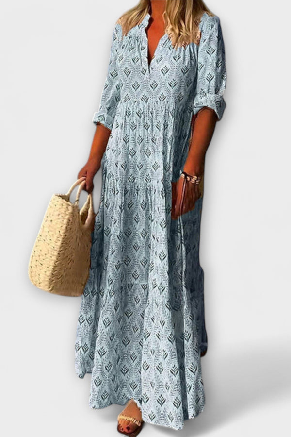 Alexa - Chic Bohemian Maxi Jurk met Vloeiende Elegantie