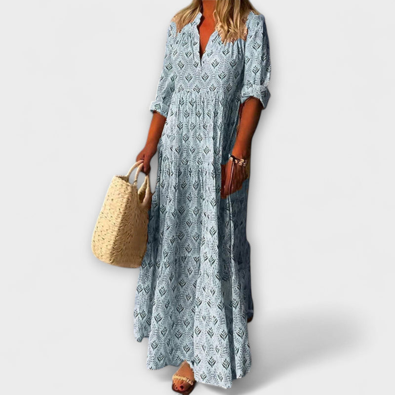 Alexa - Chic Bohemian Maxi Jurk met Vloeiende Elegantie