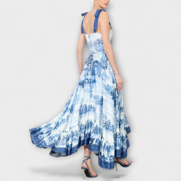 Lucia - Charmante Bloemen Maxi Jurk