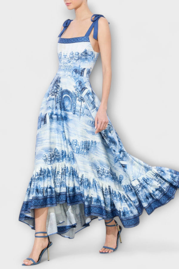 Lucia - Charmante Bloemen Maxi Jurk