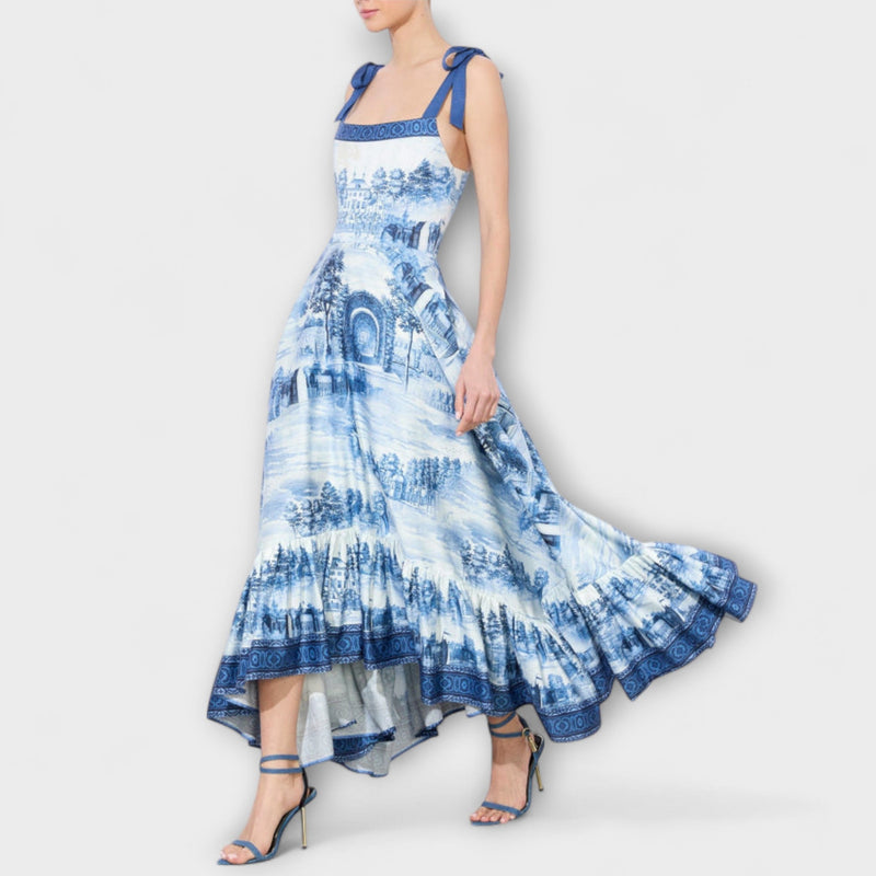 Lucia - Charmante Bloemen Maxi Jurk