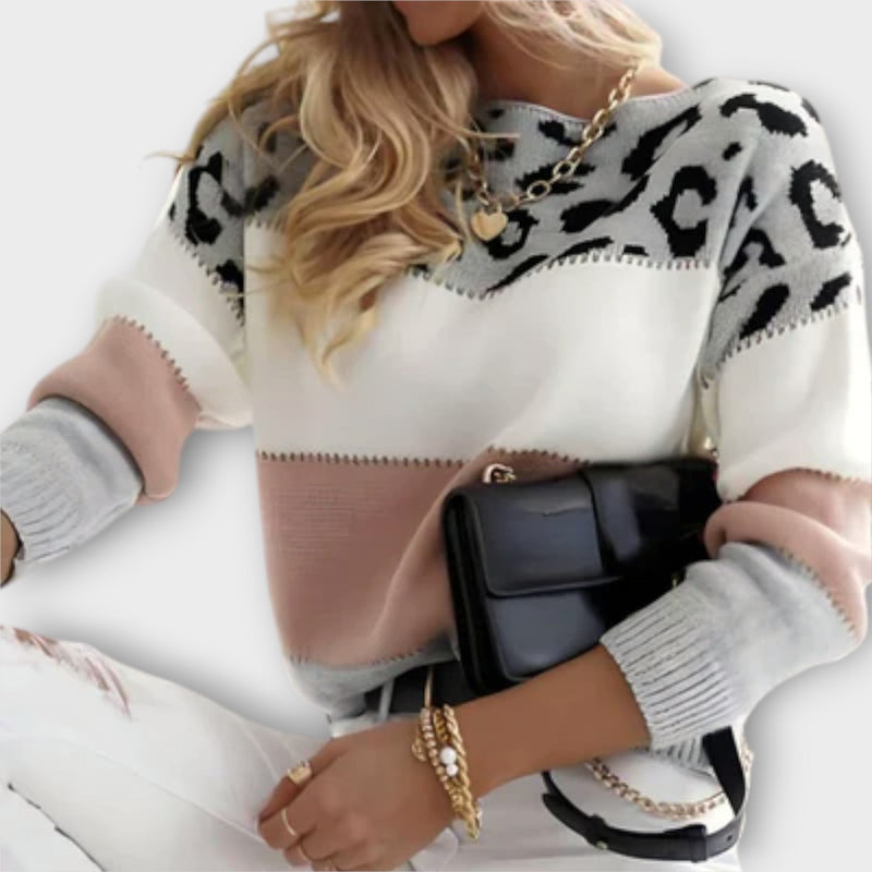 Cheyenne - Casual Sweater met Luipaardontwerp