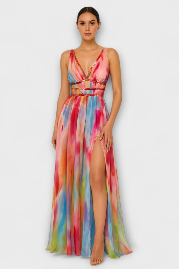 Freya - Geschilderde Maxi Jurk