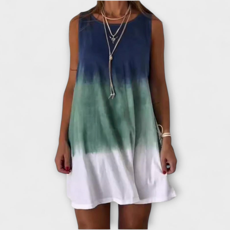 Josie - Mini Jurk met Gradient Tie-Dye Ontwerp
