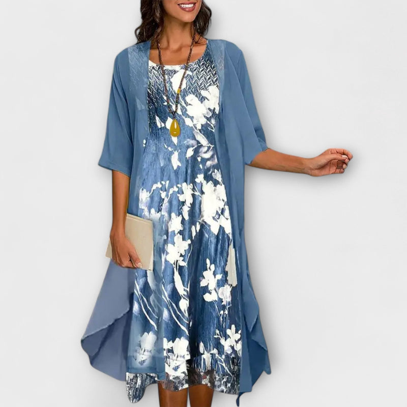 Sussie - Stijlvolle Cardigan Midi Jurk