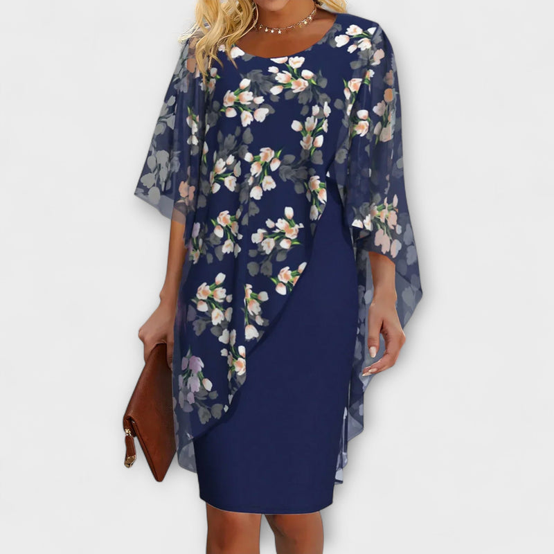 Lyanna - Bloemen Chiffon Damesjurk